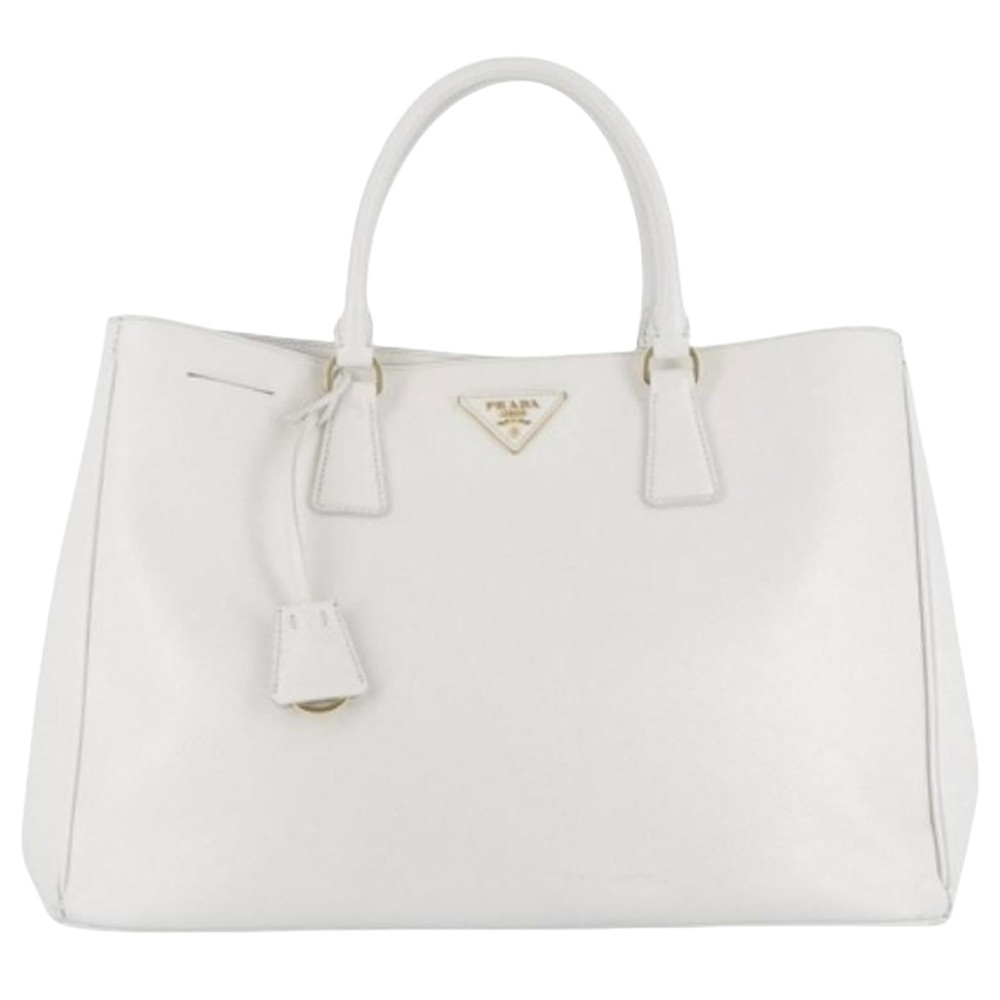 Prada Extra Large Lux Saffiano Leather Dual Top Handle Tote Bag